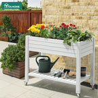 YITAHOME 43.3x17.7x34 in Elevated Garden Bed 2pcs, Outdoor Plastic Planter Box - Image 8