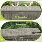 Devoko 125 Gallon Outdoor Storage Box, Waterproof Resin Deck Box - Image 5