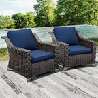 Joyside Wicker Patio Chairs Set of 2, Outdoor Rattan Furniture - Image 6