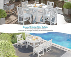 AMERLIFE 5 Piece HDPE Outdoor Dining Table & Chairs Set, All-Weather Patio - Image 7
