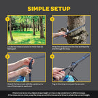 Durable Hammock 500 lb Capacity, Nylon Camping Hammock Chair - Image 6