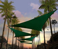 Amgo Custom Size 21' x 21' x 21' Green Triangle Sun Shade Sail UPF50+ AGTAPRT12 by Amgo