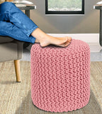 COTTON CRAFT Braided Round Pouf - Image 2