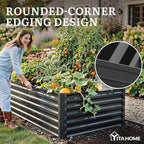 YITAHOME 6pcs 6x3x2 ft Galvanized Raised Garden Bed Kit, Large Metal Planter Box - Image 6