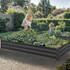 YITAHOME 96x48x12 in 2pcs Galvanized Raised Garden Bed Kit, Large Metal Planter - Image 3