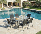 MAMIZO Patio Dining Chairs, Stackable All Weather Teslin Chair, Heavy Duty - Image 9