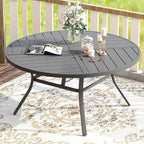 VICLLAX Round Patio Table with Adjustable Umbrella Hole - Image 2