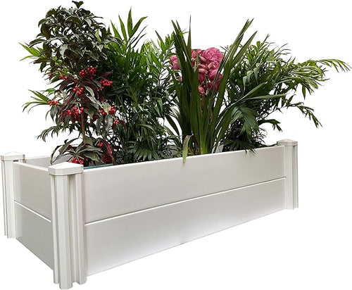 4' x 2' Vinyl Raised Garden Bed Screwless Planter Box by sunny+cosy