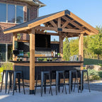 Backyard Discovery Palisade 9' x 6' Cedar Wood Outdoor Bar Set - Image 2