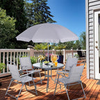 Vongrasig 6 Pieces Folding Patio Dining Set, All Weather Small Metal Outdoor - Image 9
