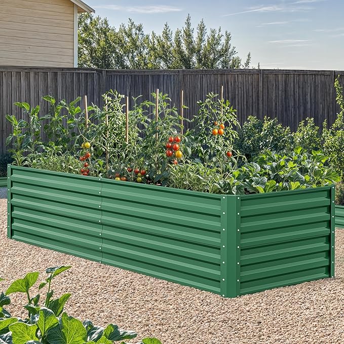 YITAHOME 6x3x2ft 2pcs Large Raised Garden Bed Kit, Galvanized Metal Planter Box - Image 2