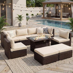 NICESOUL 29.3'' High Back Outdoor Patio Sectional Furniture - Image 2