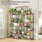 EnHomee Plant Stand Indoor Wood Plant Stand Outdoor Tiered Plant Shelf - Image 3