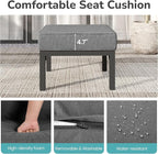 Solaste Outdoor Footstools Patio Ottoman Set of 2, Aluminum All-Weather Outdoor - Image 5