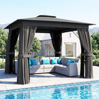 Outsunny 10' x 10' Outdoor Patio Gazebo, Heavy Duty Gazebo Canopy Shelter by Outsunny