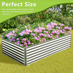 8x4x2FT Galvanized Raised Garden Bed, Galvanized Planter Boxes Outdoor - Image 5