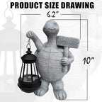 Sea Turtle Solar Garden Statues, Resin Sea Turtle Figurine Decorations - Image 2