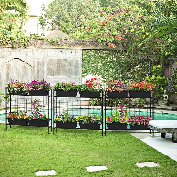 OYEAL Raised Garden Bed 32" Tall Elevated Planter Boxes - Image 6