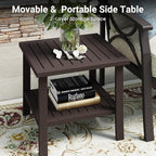 RoyalCraft Outdoor Patio Furniture Set, 3 Pieces Metal Patio Conversation Set - Image 6