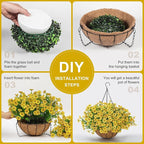 Artificial Faux Hanging Mums Plants Flowers Basket - Image 6