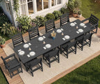 SERWALL Patio Dining Sets for 10 Person, HDPE Dining Set by SERWALL
