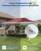 Canopy Tent 13x13 ft, Pop Up Gazebo One-Push Setup - Image 7