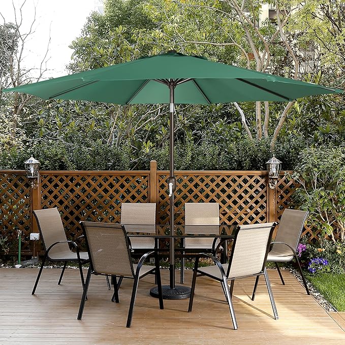 Blissun 9' Outdoor Patio Umbrella, Outdoor Table Umbrella, Yard Umbrella - Image 7