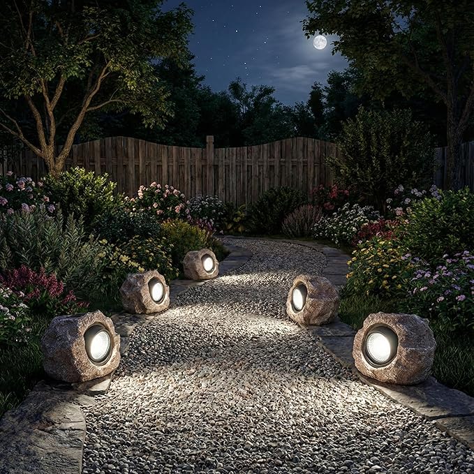 Solar Garden Rock Lights Outdoor - Image 5
