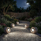 Solar Rock Lights, 4 Pack Solar Powered Waterproof LED Spotlights Decorative - Image 4