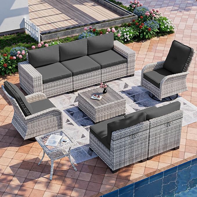 9-Piece Outdoor Patio Furniture Set by MuphyersPatioFurniture