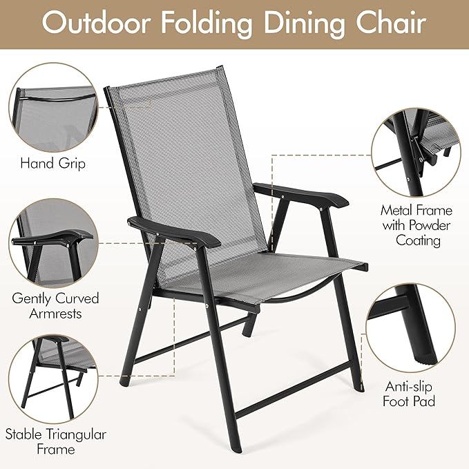 Yaheetech Patio Dining Chairs Set of 2 - Image 7