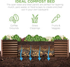 Best Choice Products 8x4x2ft Outdoor Metal Raised Garden Bed, Deep Root Planter - Image 5