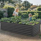 YITAHOME 8x4x2 ft 4pcs Galvanized Raised Garden Bed Kit, Large Metal Planter Box - Image 3