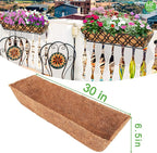 HFHOME 2Pcs 30" Trough Coco Fiber Replacement Liner, Natural 30 inches Window - Image 2