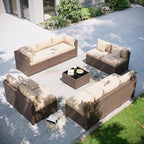 Aoxun Patio Furniture Set, 11 Piece Outdoor Sectional Sofas by Aoxun