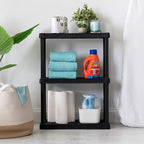 IRIS USA 3-Shelf Light Duty Plastic Storage Shelves, 150lb Capacity, Medium - Image 9