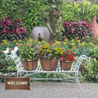 VINGLI 3 PCS Large Wooden Planter Barrel Set, 11.5"- 18" Real Wood - Image 6