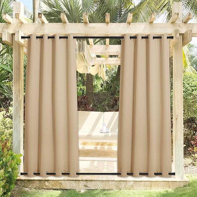 NICETOWN 2 Panels Outdoor Curtains - Image 2
