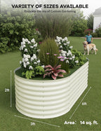 GarveeLife 6x3x2 ft Galvanized Raised Garden Bed - Image 3