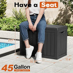 Outdoor Storage Box, Resin Deck Boxes Indoor and outdoor, Waterproof Storage - Image 2