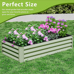 2PCS 4x2x1FT Galvanized Raised Garden Bed, Galvanized Planter Raised Garden - Image 5