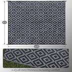 SAND MINE Waterproof Outdoor Rug 8x10 ft, Plastic Reversible Rug, Modern Area - Image 2