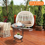 Outdoor Side Table Round Small Mosaic Patio Accent Indoor End Plant Coffee Tea - Image 4
