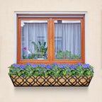 6pcs 30 Inch Window Deck with Coco Liner, Metal Hanging Flower Planter Window - Image 6