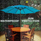 Blissun 9 ft Solar Umbrella, 32 LED Lighted Patio Umbrella, Table Market - Image 5