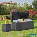 YITAHOME 120 Gallon Outdoor Storage Deck Box, Large Resin Patio Storage - Image 4