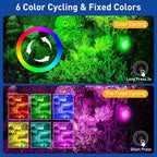 T-SUNUS RGB Solar Spot Lights Outdoor Christmas, Color Changing Landscape - Image 2