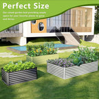 4x2x2FT Galvanized Raised Garden Bed, Galvanized Planter Boxes Outdoor - Image 7