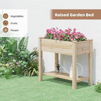 FILWH Raised Garden Bed with Legs Elevated Wooden Planter Box Stand Large - Image 3