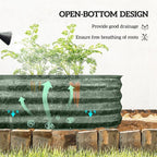 Outsunny 5' x 2' x 1' Galvanized Raised Garden Bed Kit, Outdoor Metal Elevated - Image 4